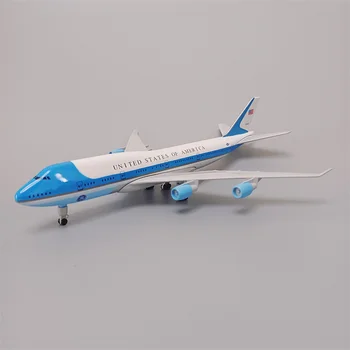 ВВС США One B747 Airlines Boeing 747 Airways Изготовленная на заказ модель самолета Модель самолета из легкосплавного металла 20 см с шасси