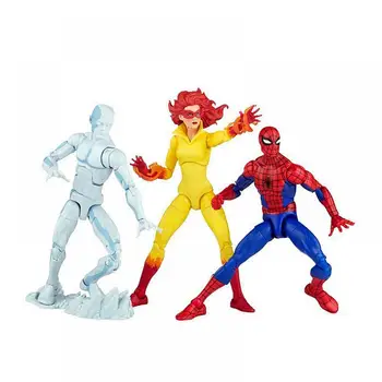 Серия комиксов Hasbro Marvel Legends 6-дюймовый Человек-паук Iceman Firestarter из 3-х комплектов 16-сантиметровых шарнирных фигурок