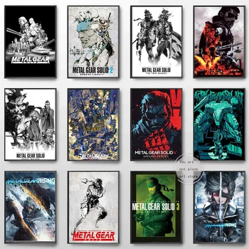 Игра Metal Gear Solid Solid 2 3 4 Metal Gear Rising: Revengeance Серия Художественный Плакат Холст Картина Настенный Принт Картина Домашний Декор