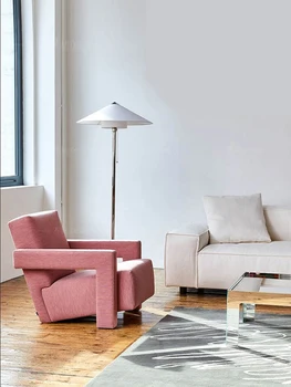 Креативный минималистичный подлокотник L-образный диван-кресло дизайнерская модель гостиная ленивый стул вилла одноместный стул для отдыха