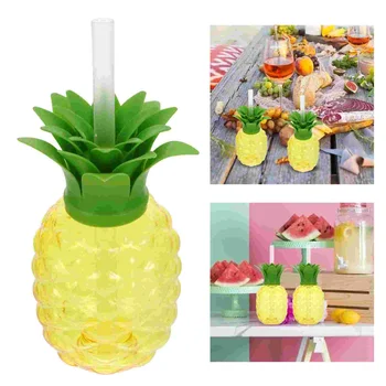 Ананасовый стаканчик для вечеринок, пляжные стаканчики, одноразовые пластиковые стаканы в гавайском стиле