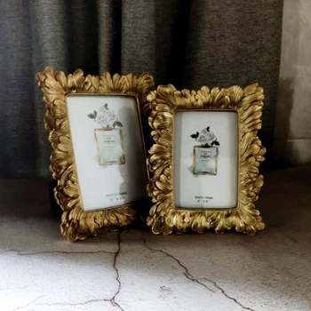 Квадратная рамка для фотографий в виде Золотого пальмового листа в американском стиле, Креативное Простое украшение для дома, подарочный стол, подвесные рамки для стен, подарок