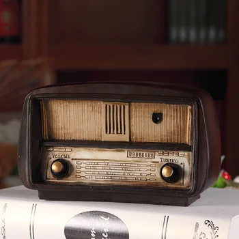 Радио в европейском стиле, ностальгическая модель радио из смолы в старом стиле, модель радио в старом стиле, украшение для настольного дисплея из смолы