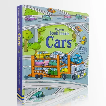Британский Английский 3D Look inside Cars учебник с картинками для детей детские откидные створки поднимают книгу для чтения в подарок на день рождения