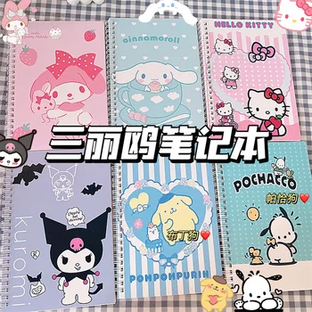 10шт Sanrio Hello Kitty Kuromi Melody Notebook Блокнот на катушке формата А5 Студенческие принадлежности Канцелярские принадлежности Оптом