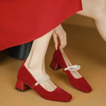 Обувь с мелким носком, Повседневные босоножки на шнуровке, женские туфли-лодочки Mary Jane на баскетбольной платформе с квадратным носком, 2023, слипоны