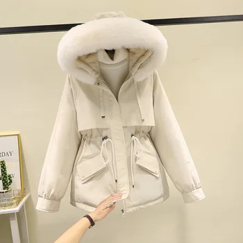 Женские куртки Зимние Снежно-теплые 2023, новый модный стиль, утолщенная водонепроницаемая ветрозащитная износостойкая куртка-парка с длинными рукавами